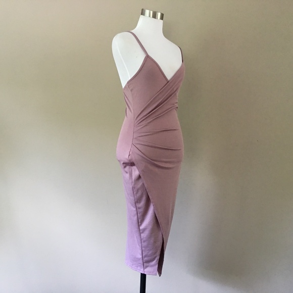 BooHoo Night  Small Dusty Pink Purple Slip Dress - Picture 5 of 9
